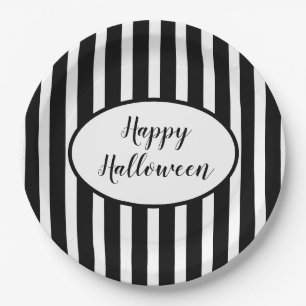 Halloween Stripes Paper Plates