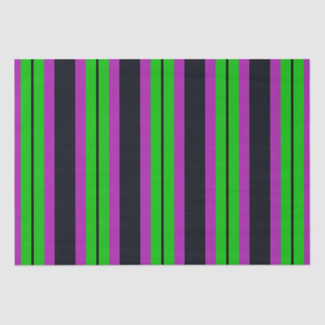 Halloween Stripes Tissue Paper (Front)