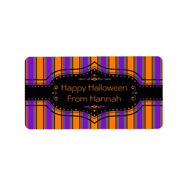 Halloween Stripes Too Label (Front)