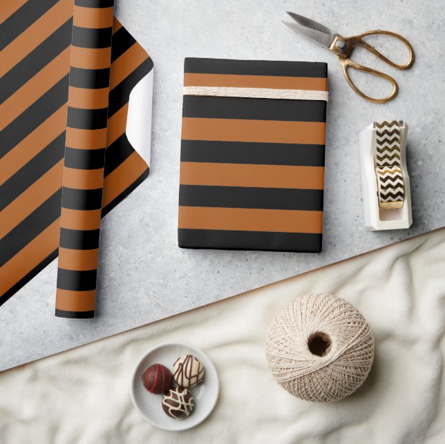 Halloween Stripes Wrapping Paper (Crafts)