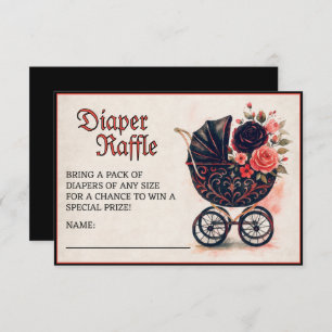 Halloween Stroller Diaper Raffle Baby Shower Enclosure Card