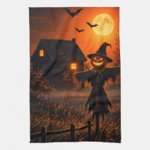 Halloween-style kitchen towel