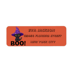 Halloween-style return address label