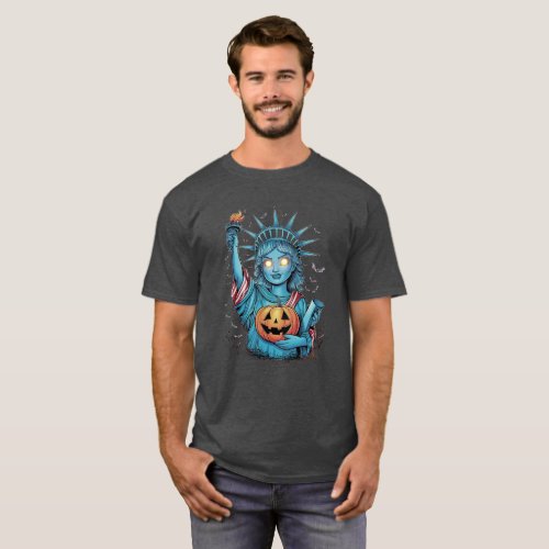 Halloween Style Statue of Liberty T_Shirt