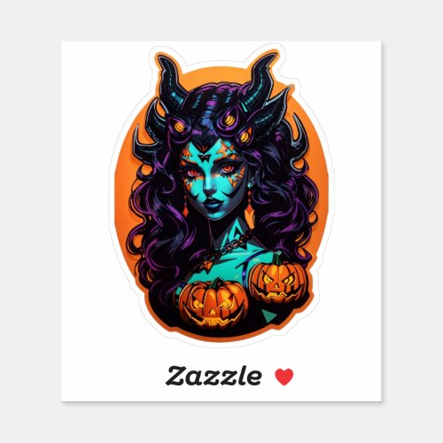 Halloween Succubus Witch Sticker
