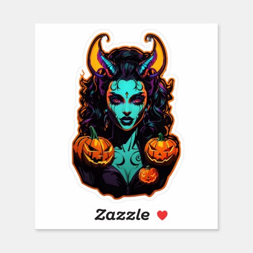  Halloween Succubus Witch Sticker