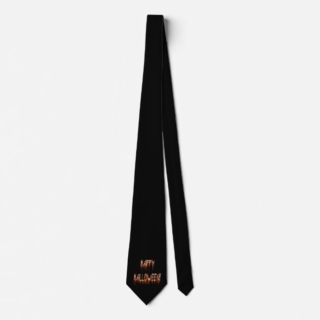 Halloween Suffering Text Neck Tie (Front)