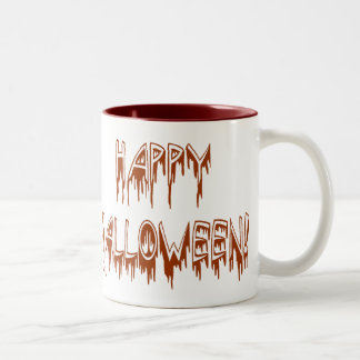 Halloween Suffering Text Two-Tone Coffee Mug