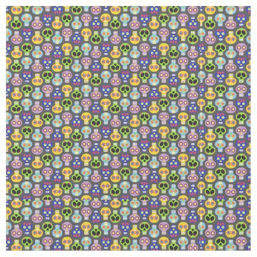 Halloween Sugar Skull Day of the Dead Fabric