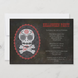 Halloween Sugar Skull Day of the Dead Party Invite