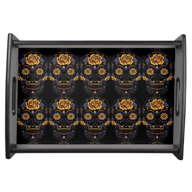 Halloween Sugar Skull Serving Tray (Front)