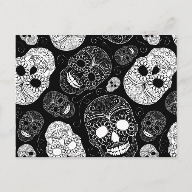 Halloween Sugar Skulls Postcard (Front)