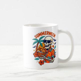 Halloween Summer Ween Skeleton Spooky Vacation Flo Coffee Mug