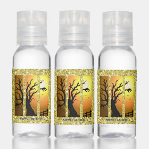 Halloween Sunset Golden Faux Glitter Hand Sanitizer
