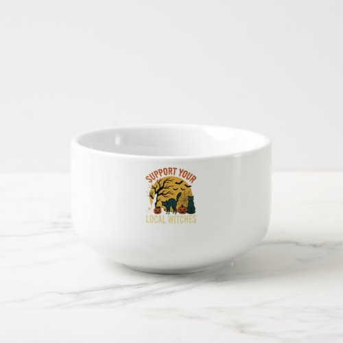 Halloween Support Your Local Witches Black Cat Soup Mug
