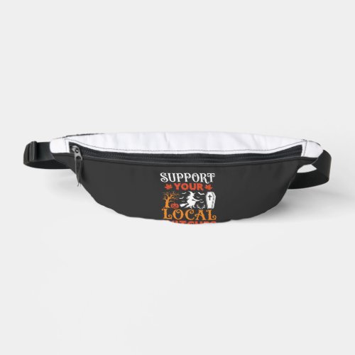 Halloween Support Your Local Witches Vintage Graph Fanny Pack