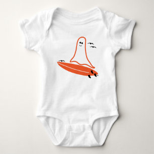 Halloween Surfer Ghost Baby Bodysuit