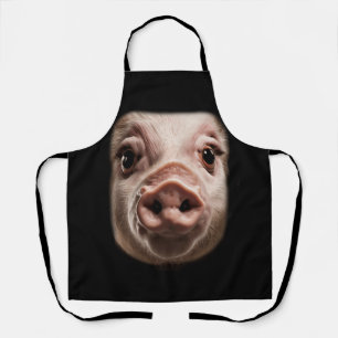 Halloween Surprised Pig Face Meme Big Troll Hog Pi Apron