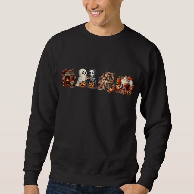 Halloween Sweatshirts for Unisex Ghost Friends (Front)