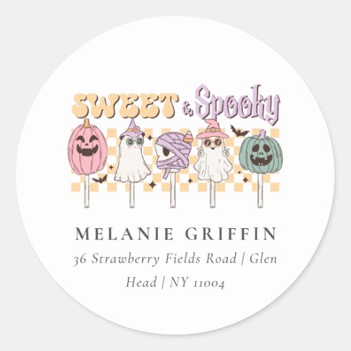 Halloween Sweet and Spooky Ghost Address Labels