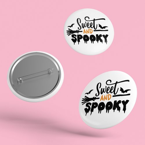Halloween Sweet And Spooky Typographic Text Button