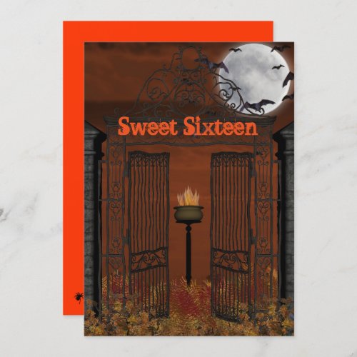 Halloween Sweet Sixteen Invitation