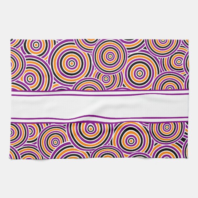 Halloween Swirls Kitchen Towel (Horizontal)
