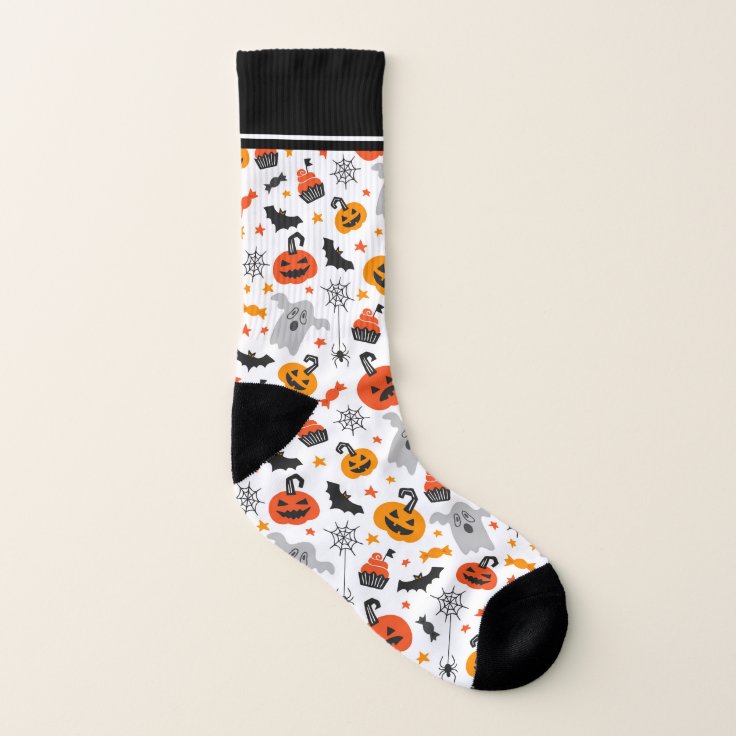 Halloween symbols pattern 2 socks | Zazzle