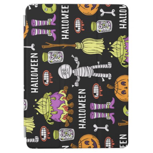 Halloween symbols vintage seamless theme iPad air cover