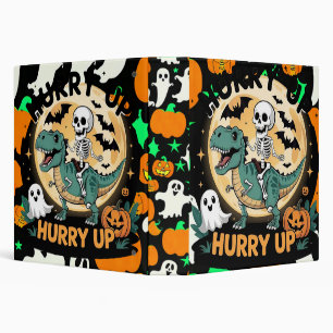 Halloween T-Rex 3 Ring Binder
