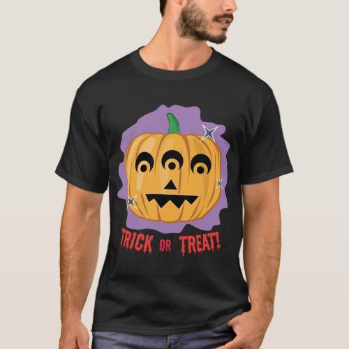 Halloween T_Shirt6_eyed Spooky Halloween Pumpkin _ T_Shirt