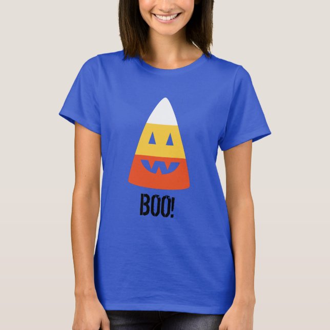 Halloween T Shirt BOO! Candy Corn T Shirt (Front)