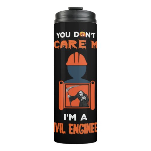 Halloween T Shirt Civil Engineer Thermal Tumbler