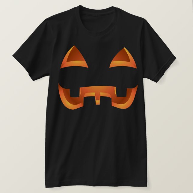Halloween T-Shirt Pumpkin Tee Jack-o-lantern Shirt (Design Front)