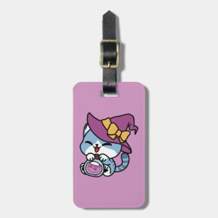 Halloween Tabby Cat – Witch Hat & Potion Art Luggage Tag