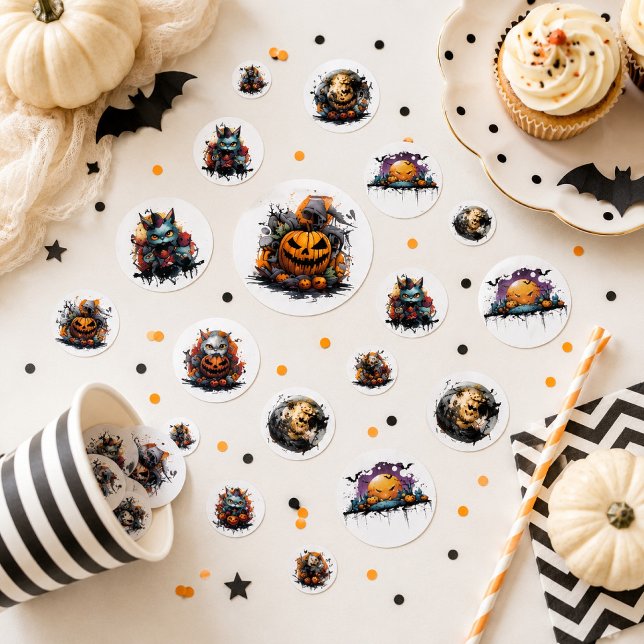Halloween Table Confetti | Black Cats, Pumpkins  (Creator Uploaded)