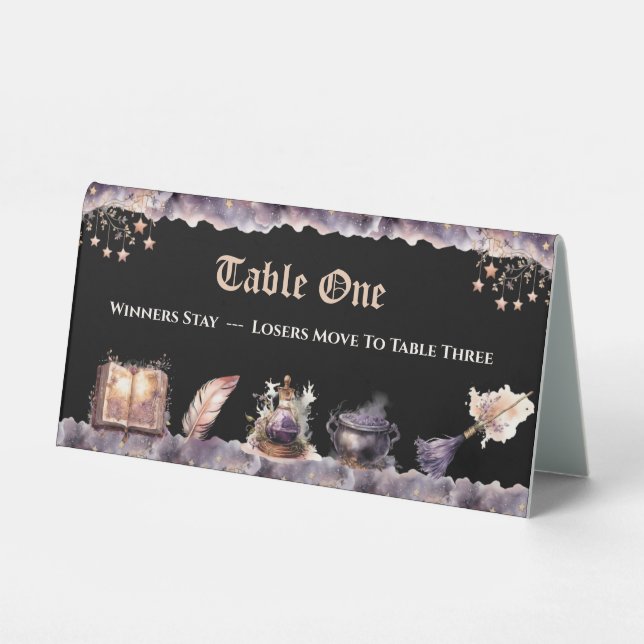 Halloween Table One Bunco Table Tent (Front)