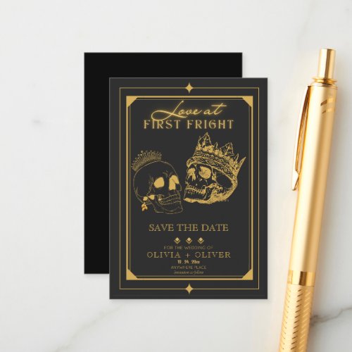 Halloween tarot wedding save the date enclosure card