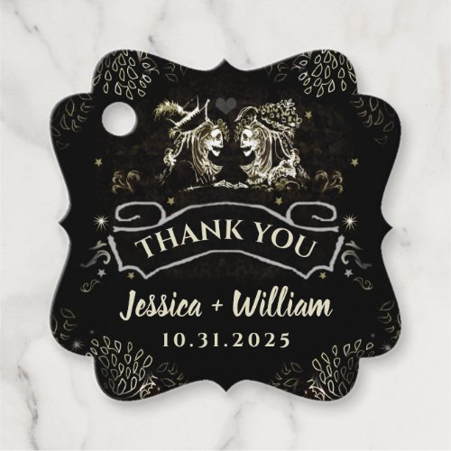 Halloween Tarot Wedding Thank You Favor Tags