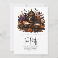 Halloween Tea Party Invitation