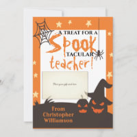 Halloween Teacher Appreciation Gift Card Holder