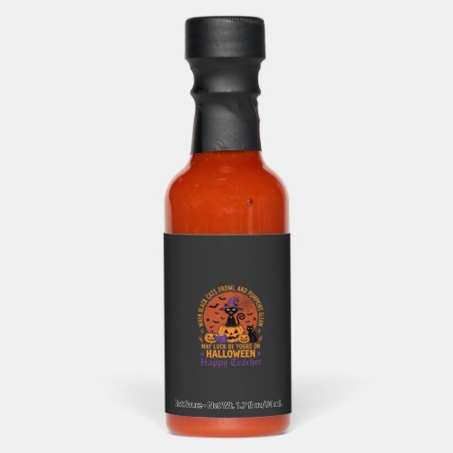 Halloween Teacher Black Cat Pumpkin Luck Hot Sauces