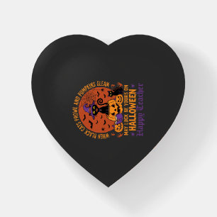 Halloween Teacher Black Cat Pumpkin Luck Paperweight