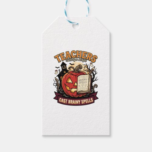Halloween Teacher Brain Magic Gift Tags