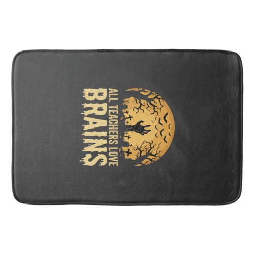 Halloween Teacher Brains Bath Mat