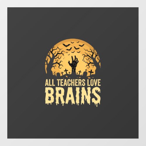 Halloween Teacher Brains Floor Decals