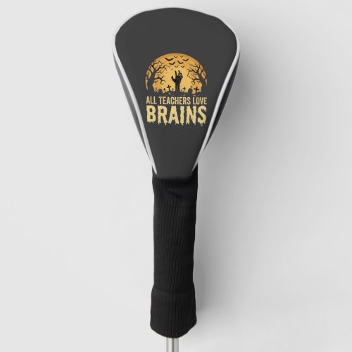 Halloween Teacher Brains Golf Head Cover