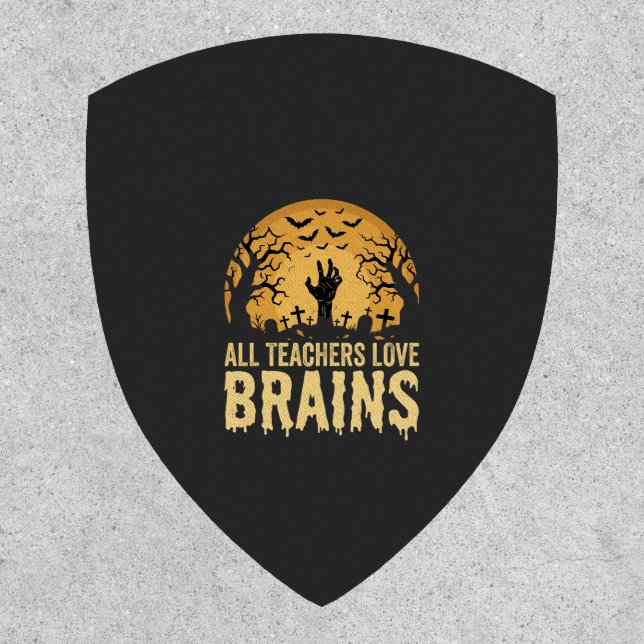 Halloween Teacher Brains Patch (Front)