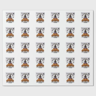 Halloween Teacher Cat Vintage Pumpkin Classroom Ma Wrapping Paper