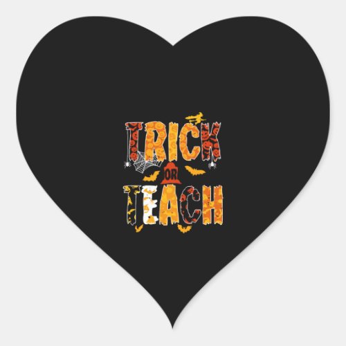 Halloween Teacher Costume Gift Heart Sticker